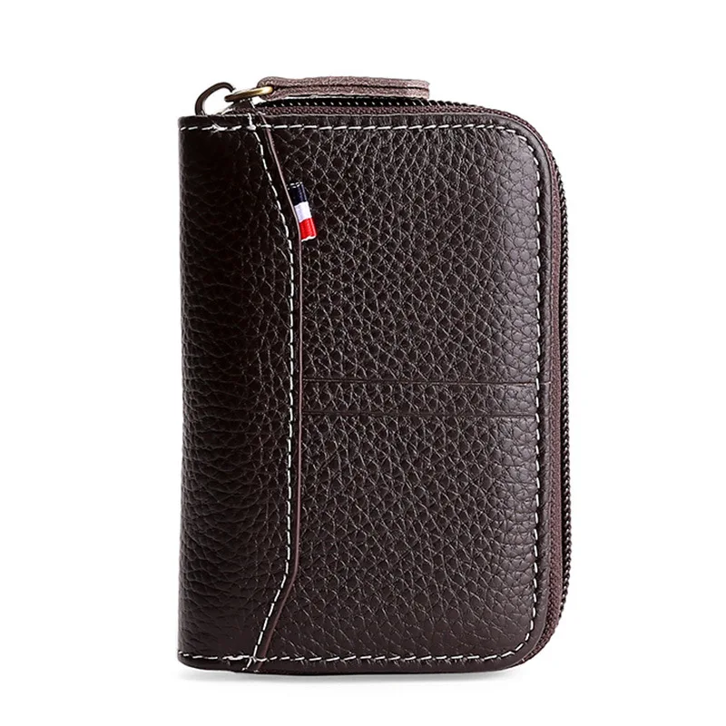 Men Card Holder Business Women Credit Cardholder Genuine Leather Case for Bank Cards Wallet RFID Coin Purse Carteira Masculina