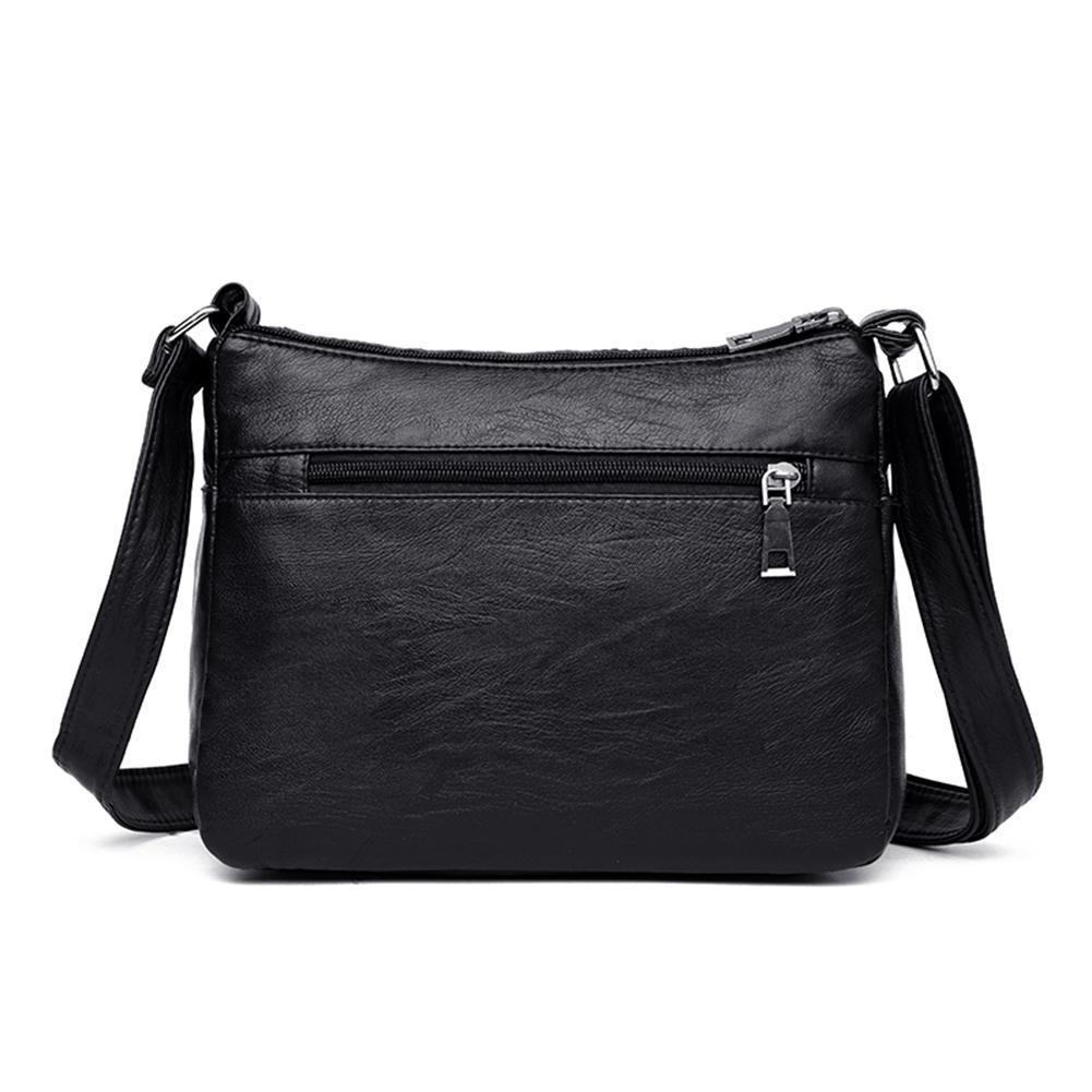 New Casual Female Bag Soft PU Leather Shoulder Bag High-quality Multi-pocket Shopping Bag Elegant Leisure Ladies Crossbody Bag