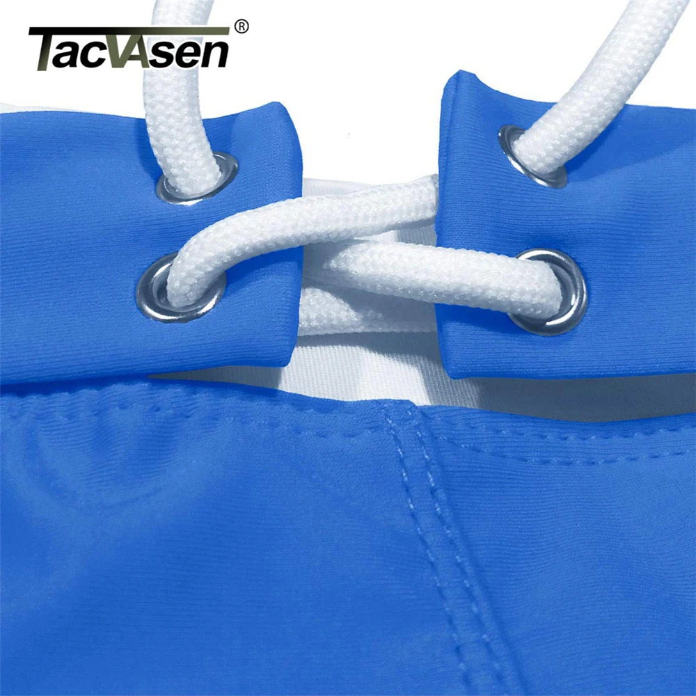 TACVASEN Summer Swimming Board Shorts Mens Beach Brief Boxer Trunks With Pocket Quick Dry Outdoor Casual Swimwear Bottoms 240407
