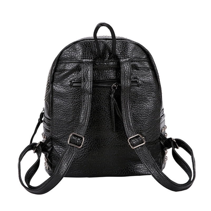 Women Rivet Studded Backpack Fashion PU Leather Student School Bookbag Teenager Girls Travel College Anti Theft Rucksack Dayback