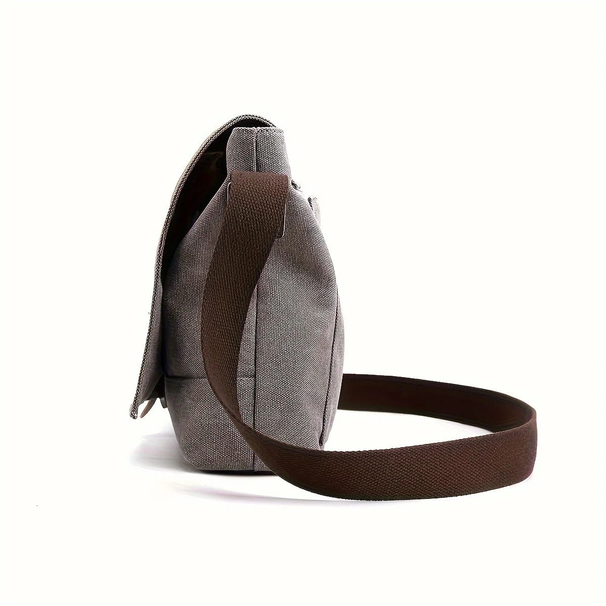 Classic canvas messenger bag japanese style workwear casual mens crossbody retro small shoulder trendy 241106