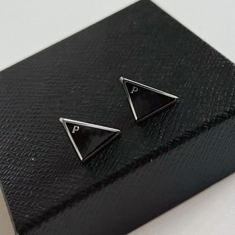 Luxury Brand Triangle Letter Earrings Stud Classic Earrings Original Logo Fashion Jewelry Accessories for Women Party Gifts