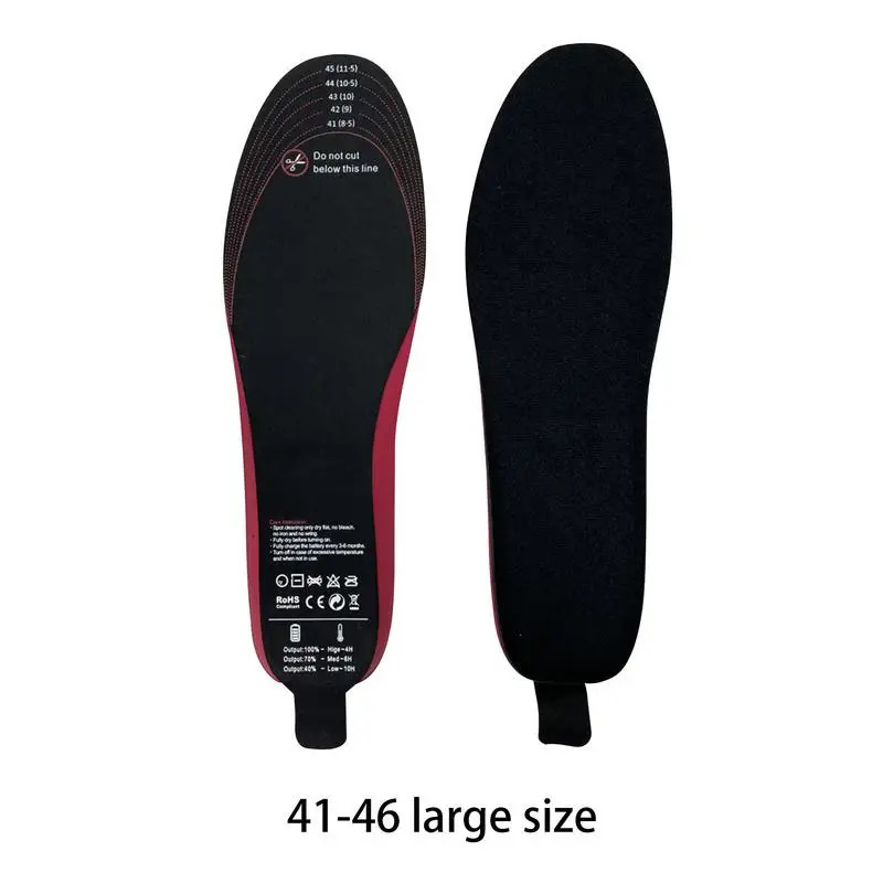 Electric heating pad electric charging foot heater adjustable temperature heating insole for skiing hunting camping 241106