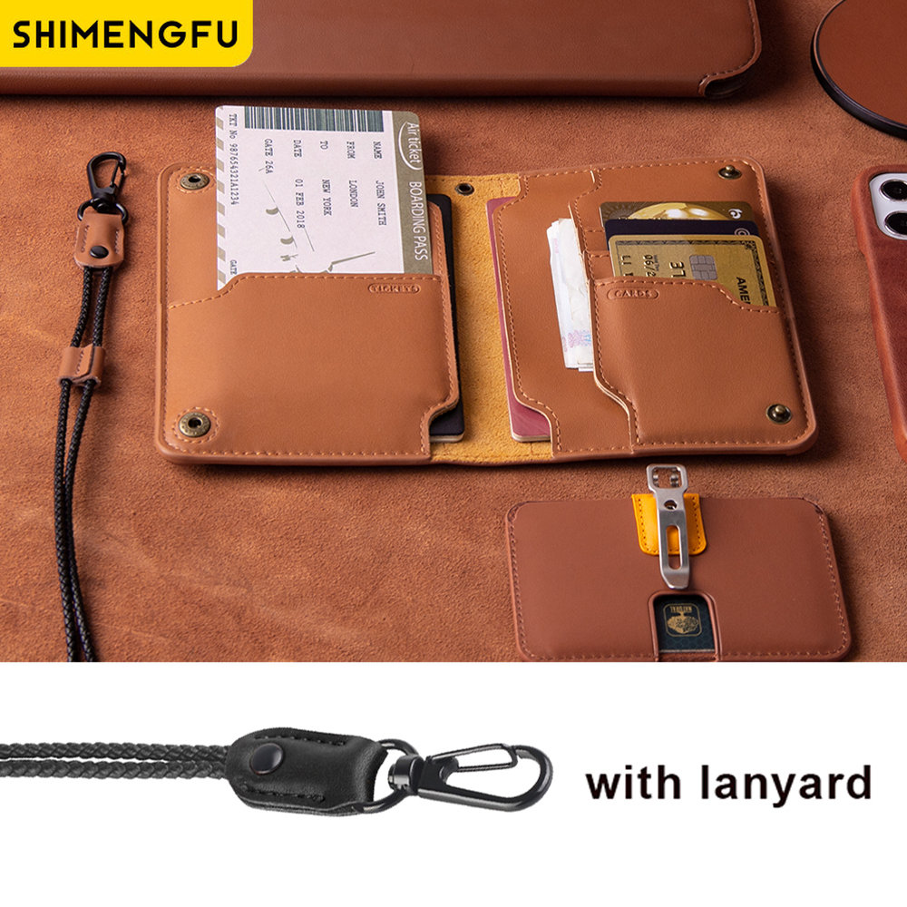 Genuine Leather Travel Passport Holder Cover Passport-Case Anti-theft RFID Protect Passport Card Wallet High Capicity Purse