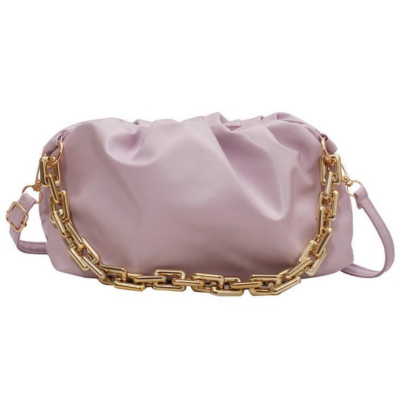 Luxury Chain Handbag Women's Bag Pu Leather Fashion Thick Chain Shoulder BagsTrendy Crossbody Bags For Women 2021 New Purse