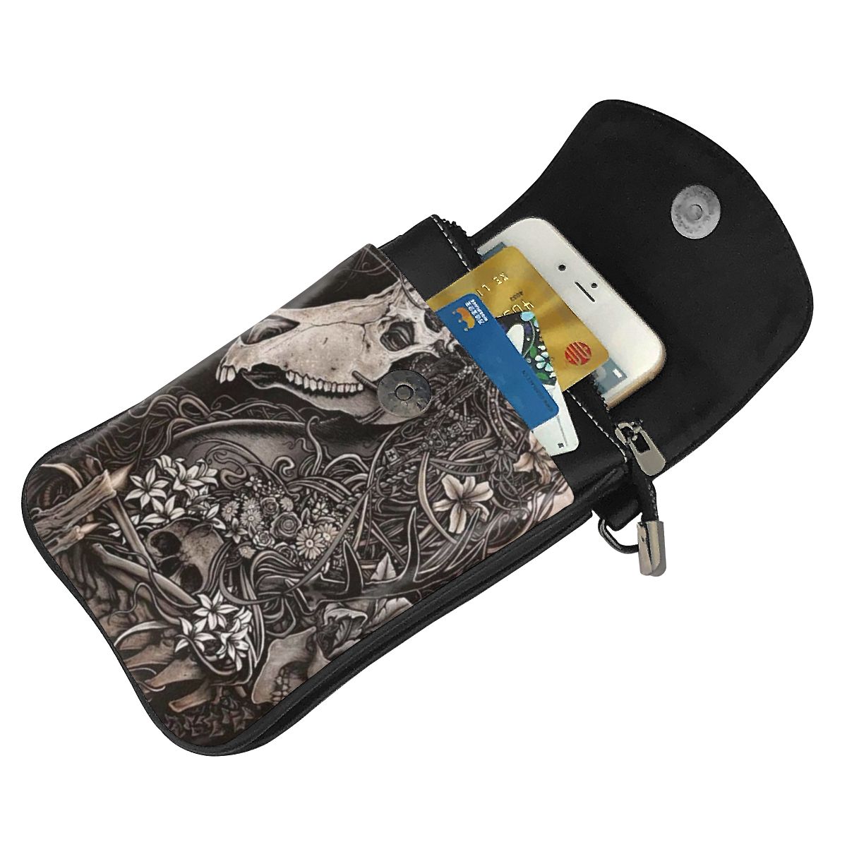 NOISYDESIGNS Gothic Unicorn Shoulder Bag For Women PU Leather Trending Street Mini Phone Bags Messenger Bag Female