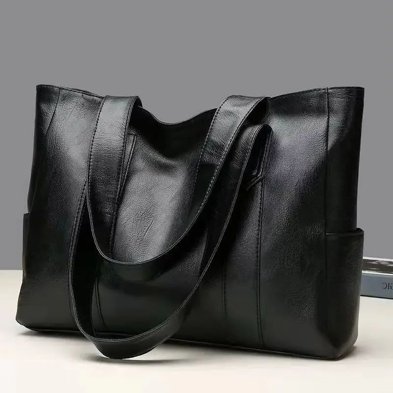 Fashion Simple Shoulder Handbag 2024 New Korean Large Capacity Tote Bag Leisure Hundred Shoulder Bag Wholesale