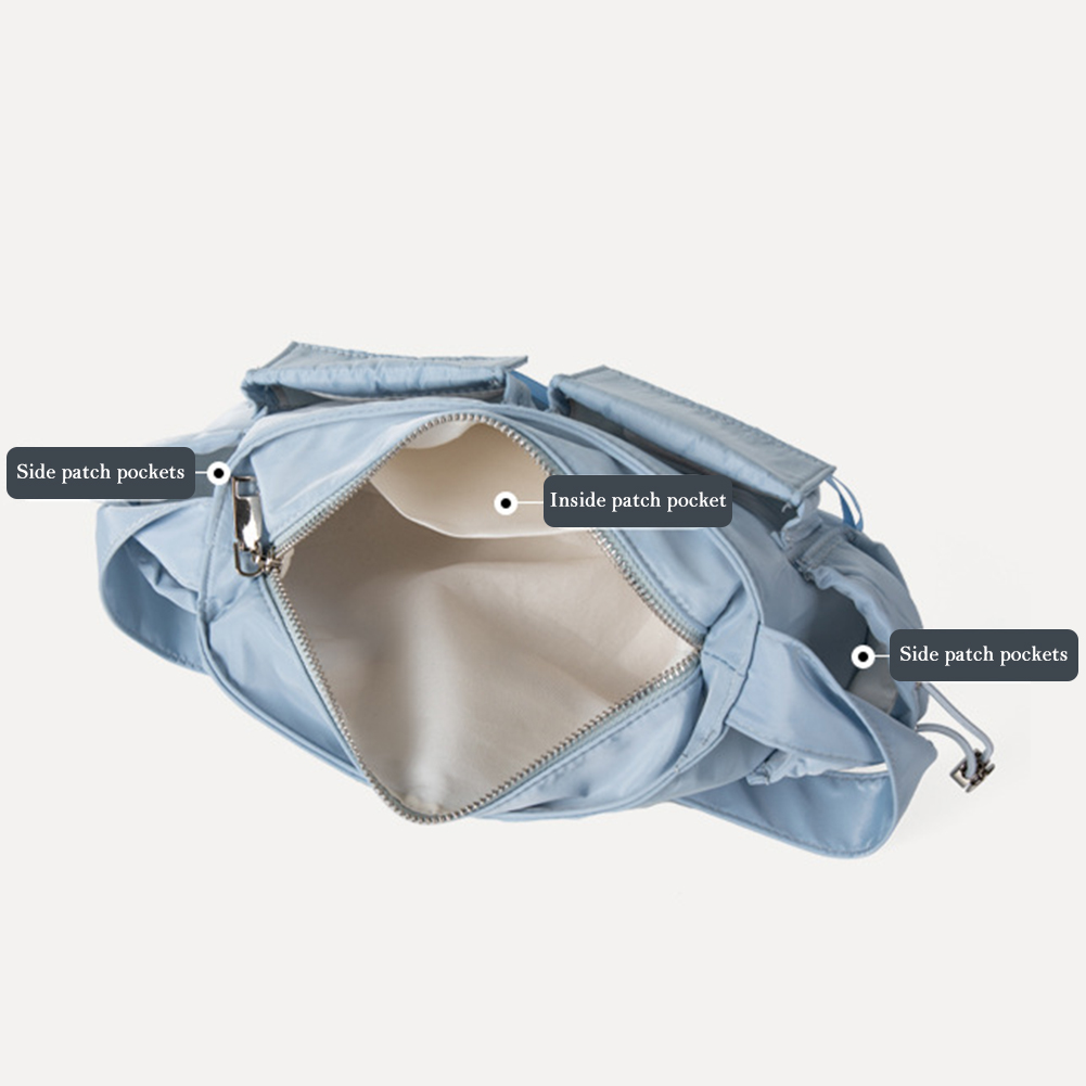 Women Korean Bow Underarm Bag Fashion Shoulder Bag Simple Tote Handbag Multi Pockets Large Capacity for Outdoor Travel Bolsos