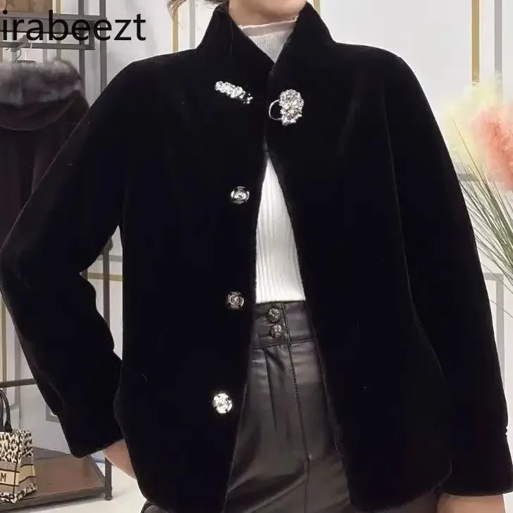 autumn and winter mink fur thick fashion jacket showcasing womens weight loss short style jacket 241107