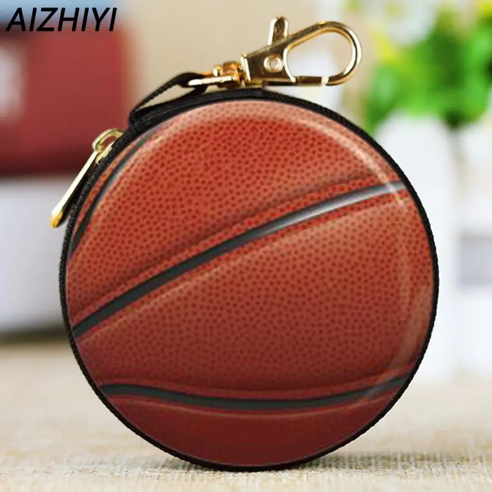 Ball Shaped Zipper Coin Purse Small Purse Cartoon Change Wallet Zip Coin Bag for Kids Boys Girls