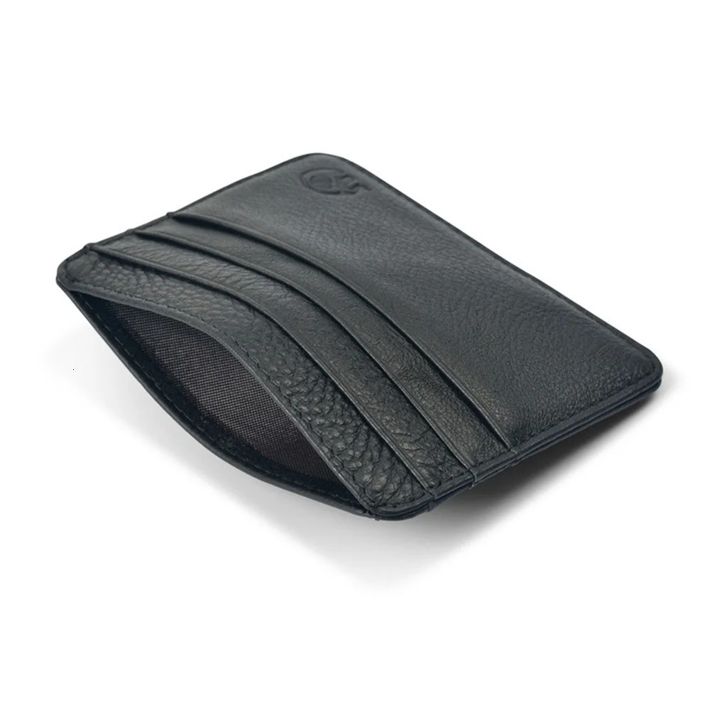 Genuine Leather ID Pocket Bank Credit Card Case Stonego Thin Wallet Cash Cards Pack Bus Holder 1PC 241029