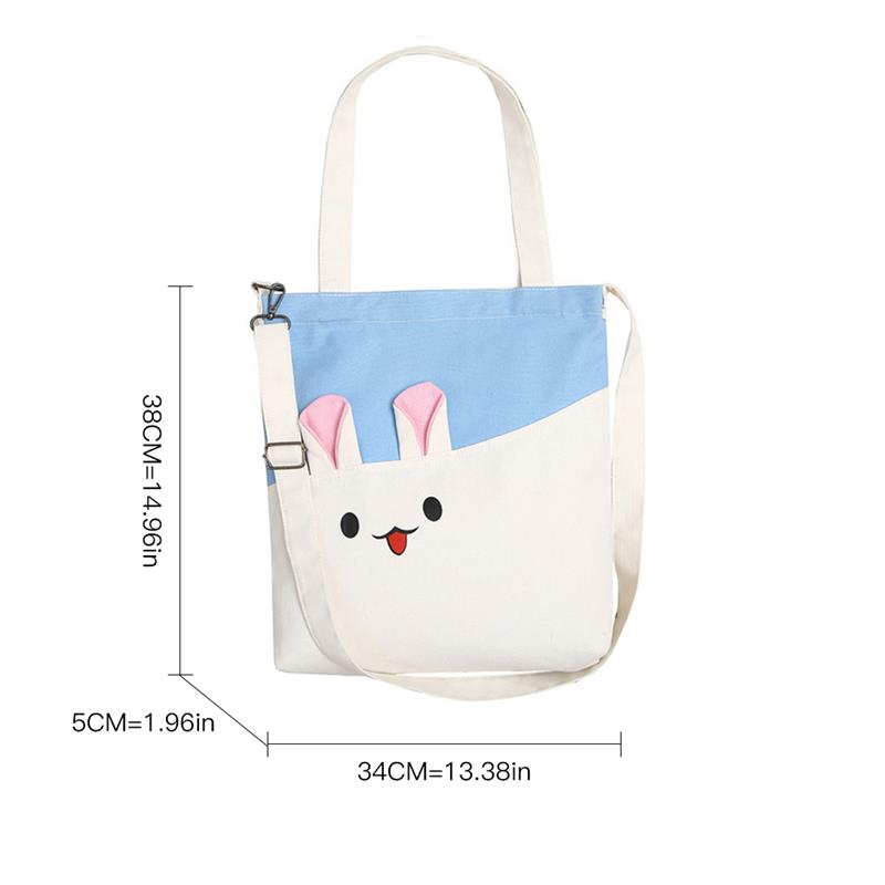 Cute Rabbit Women Shoulder Bags Shopping Bag Tote Package Crossbody Bags Purses Casual Handbag For Women Bookbag