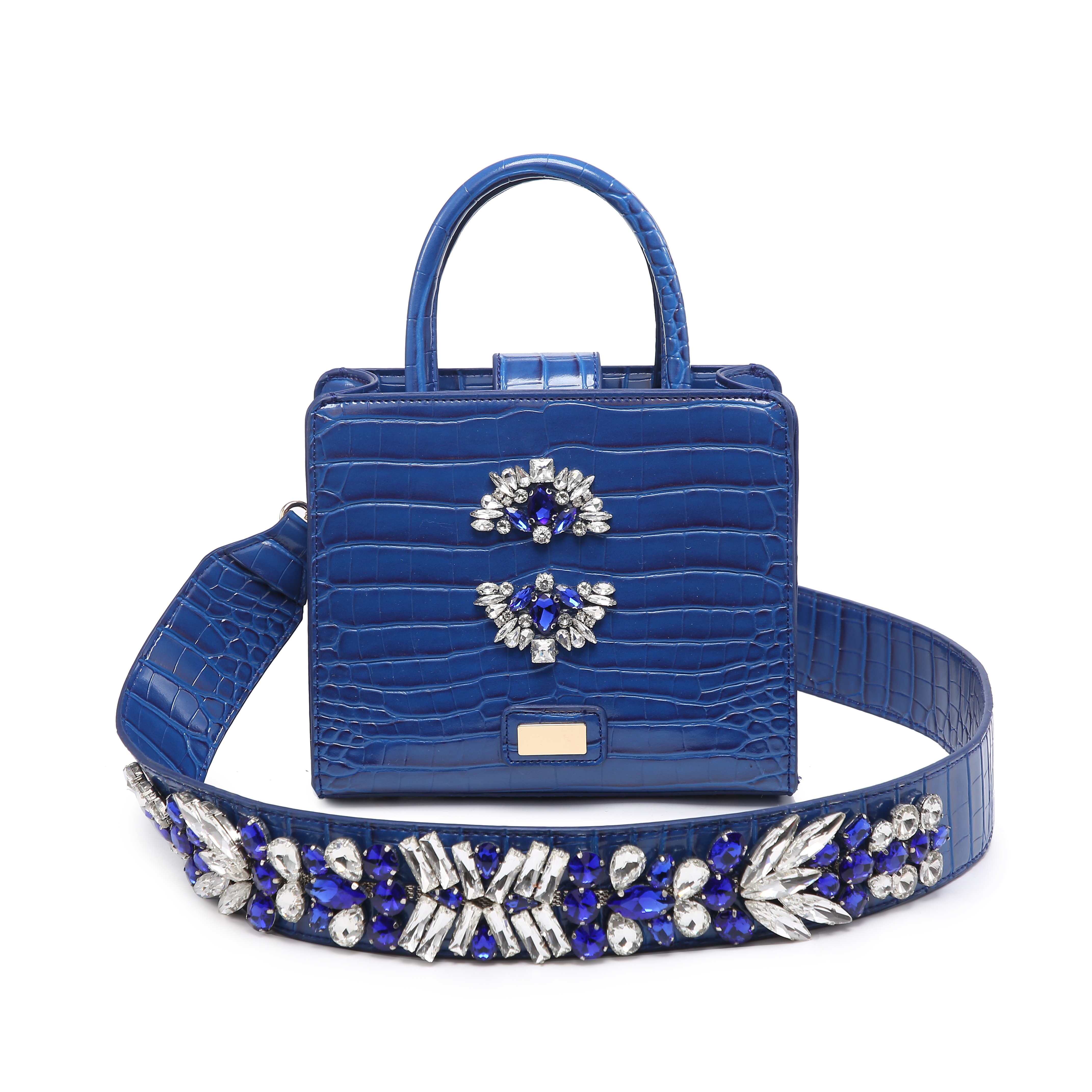 Bolso de mano con correa de cristal para mujer, bolso de mano de diseñador de marca de lujo, bonito bolso de moda, gran oferta