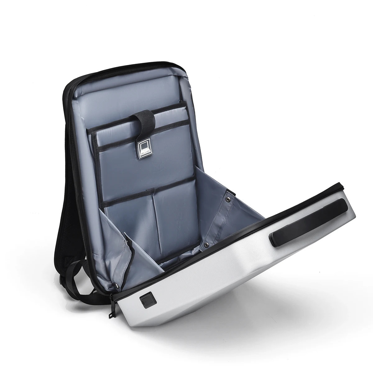 Mens 15.6-inch waterproof laptop backpack with expandable hard shell game bag TSA anti-theft USB charging business travel bag 241107