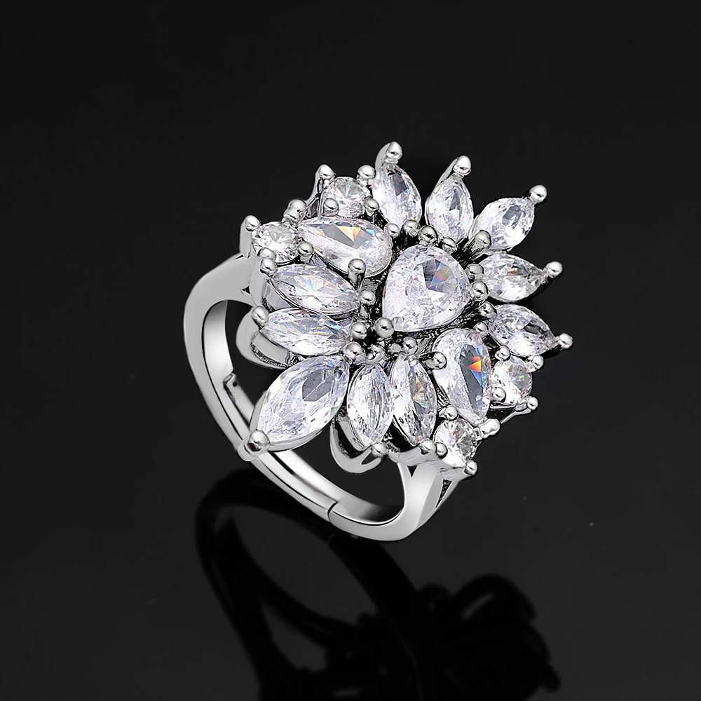 4-piece bridal wedding jewelry set for womens wedding accessories water droplet jewelry set necklace and earring set 241106