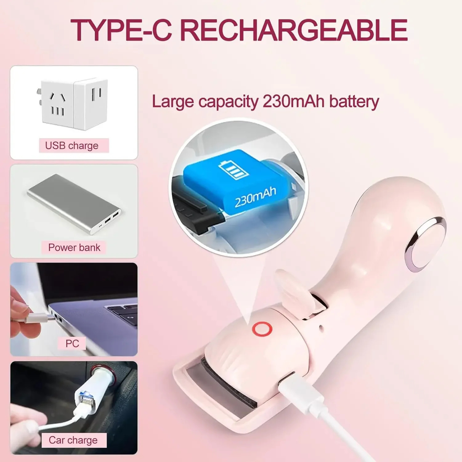 eyelash curler electric eyelash curler 3 temperature mode female natural makeup tool 241107