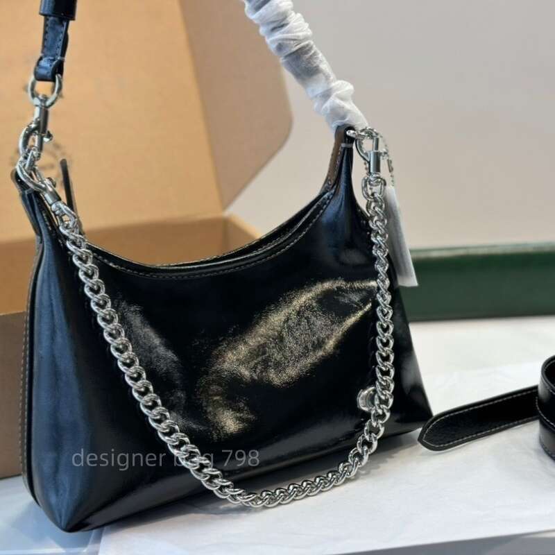 Women's Tote Bag designer bag Juliet Shoulder Bag Stylish Patent Leather Satchel Hobo Chains Handbag