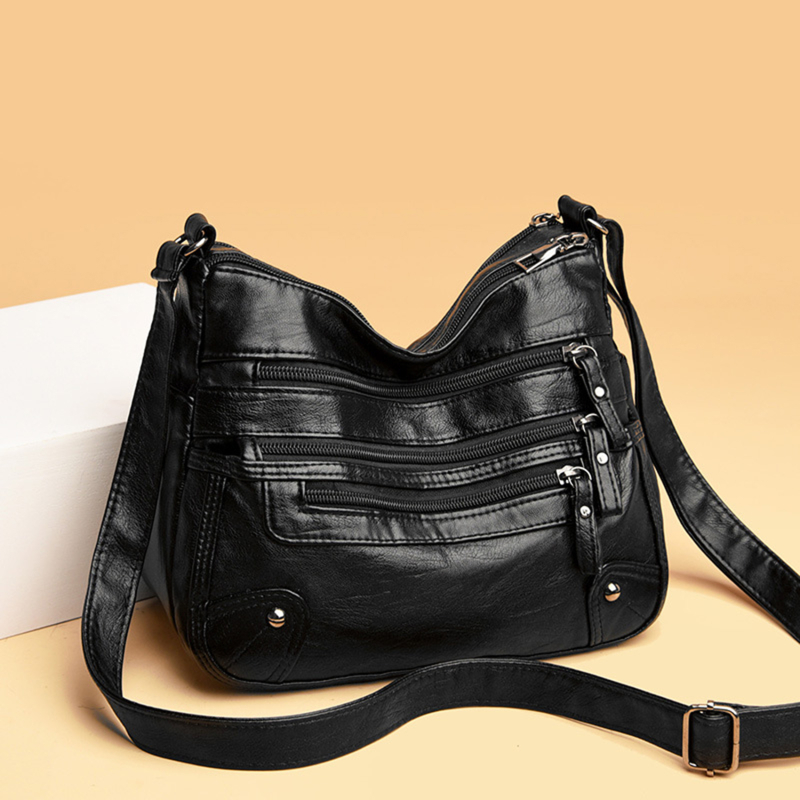 High Quality Women's Soft Leather Shoulder Bags Multi-Layer Classic Crossbody Bag Luxury Designer Handbag and Purse