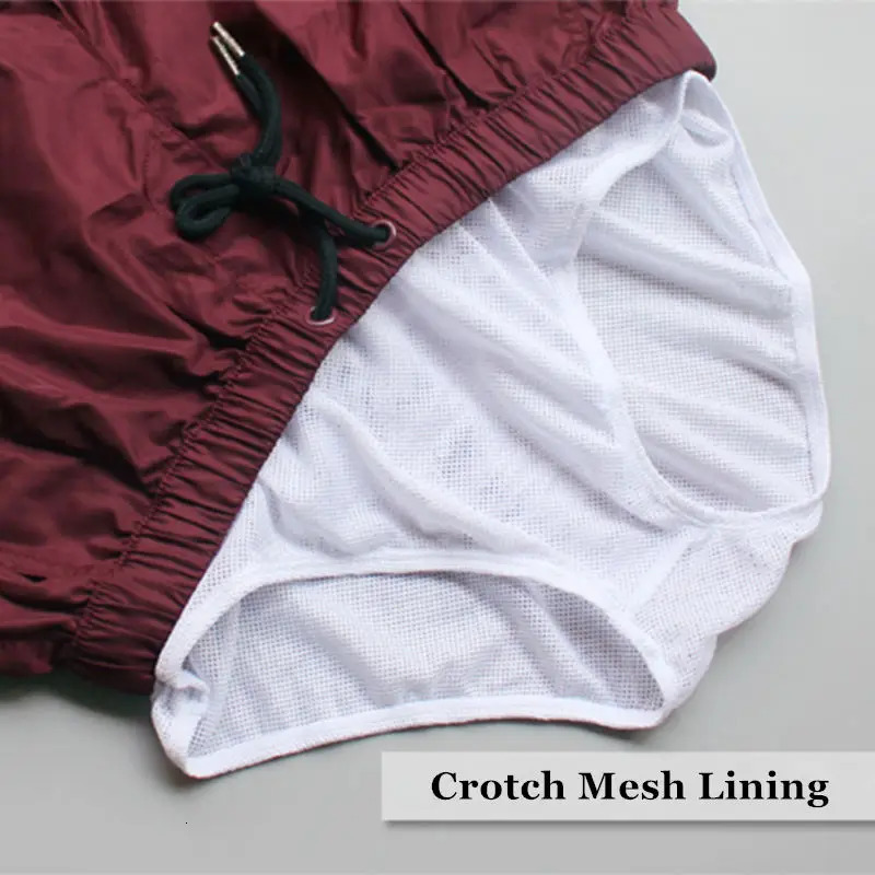 Seobean Swimwear Men Swimming Shorts With Mesh Lining Swim Trunks For Man Swimsuit Sexy Short Beach Bathing Suit Brief Super 240407