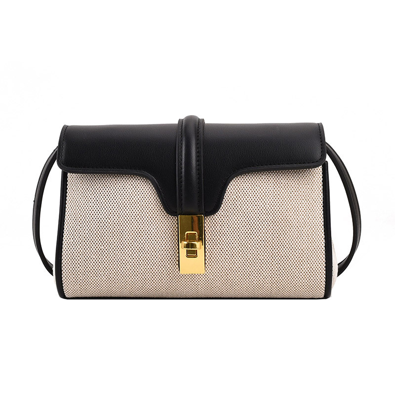 Brand Shoulder Bags For Women Fashion Trendy Square Flap Handbags Clutch Bags Canvas Leather Metal Buckle Ladies Messenger Bags