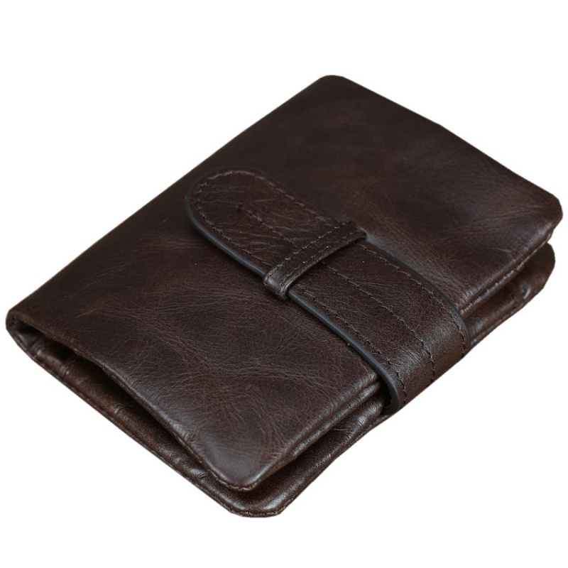 Vintage Genuine Leather Man's Wallet Luxury Soft Cowhide Men Coin Purse Business Card Holder Fashion Short Money Clip