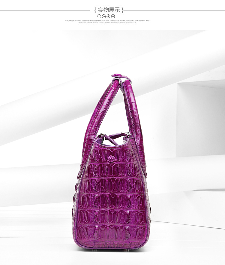 100% genuine crocodile skin leather women handbag shoulder bag, fashion alligator skin women cross body tote bag