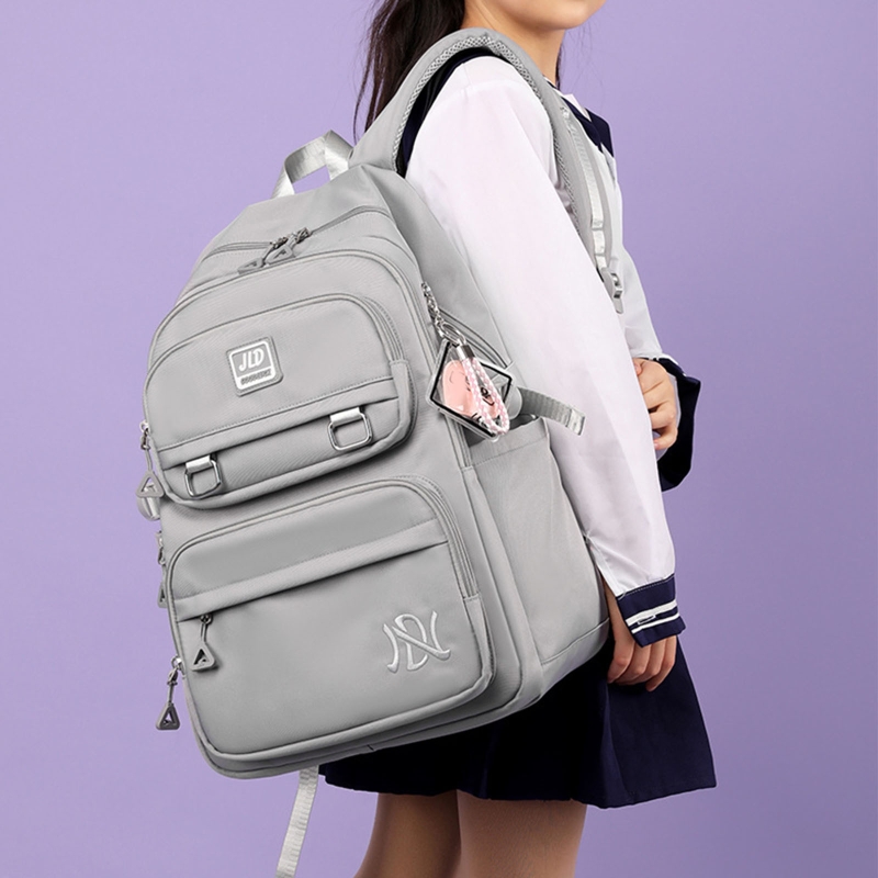 Multi Pocket Nylon Backpack Travel Rucksack Cute Casual Daypack School Bag for Women Student Teenagers