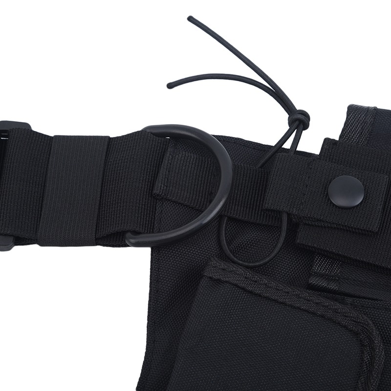Tactical Vest Nylon Military Vest Chest Rig Pack Pouch Holster Tactical Harness Walkie Talkie Radio Waist Pack For Two Way Radio