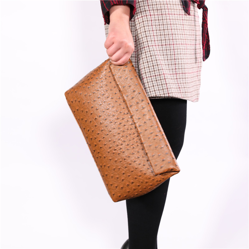 TOPHIGH New Arrival Ostrich Snake Pattern Clutch Women Luxury Brand Day Clutch Handle Brand Handbag Lady Bag Purse