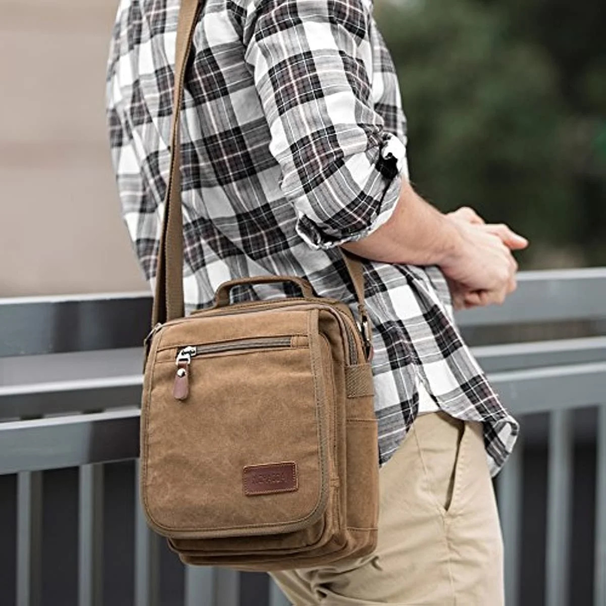 Bag Messenger Mens Canvas Shoulder s Travel Man Purse Crossbody for Work Business 241106