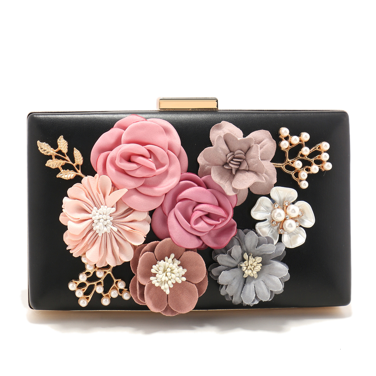 Women's Evening Dress Fashion Cute Girl Women's Designer Wallet With Pearl Handbag Spring Sparkling Pink Shoulder Badge