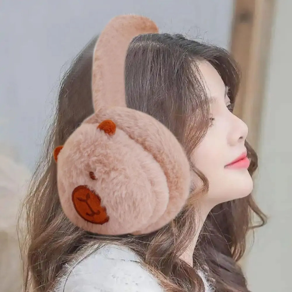 Warm Capibara plush earmuffs thick and soft earmuffs cold protection earmuffs 241107