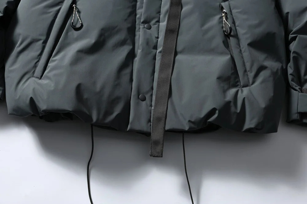 Winter mens Japanese streetwear City loose casual thick padded cotton kimono Parkas freight jacket warm coat jacket 241107