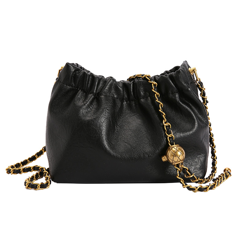 Women Chain Shoulder Bag PU Leather Crossbody Tote Bag Cloud Pleatd Hobo Bag Satchel Sling Bag Daily Dating Purse