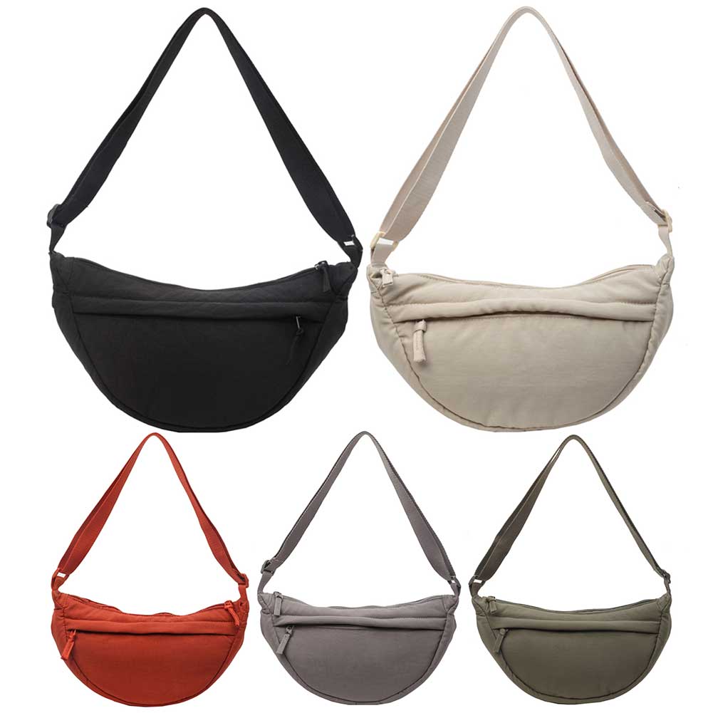 Women Dumpling Bag Casual Crossbody Bag Fashion Crescent Bag Half Moon Shape Bag Shopping Bag With Adjustable Strap