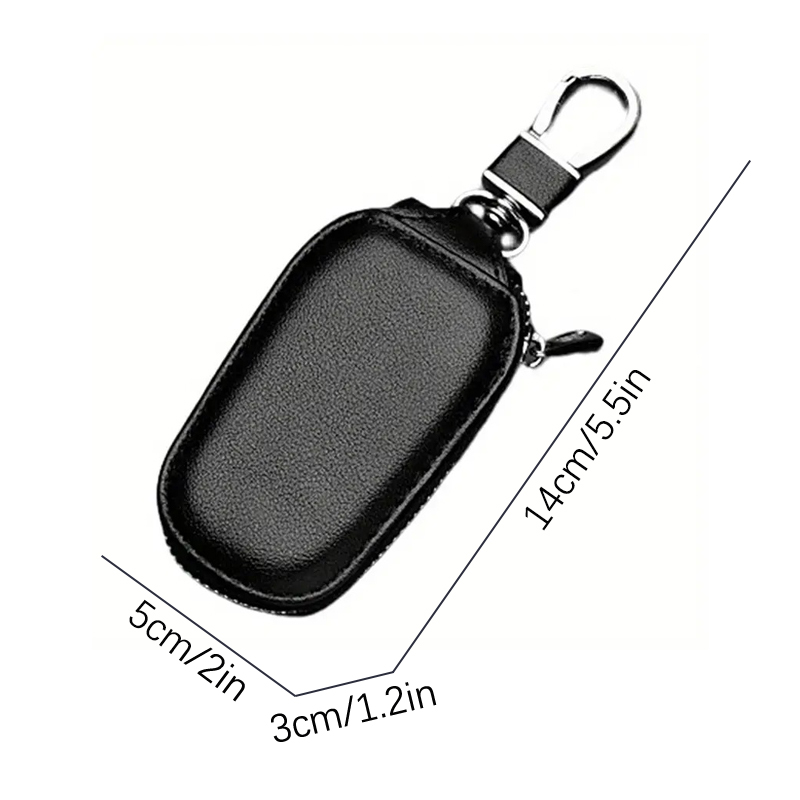 Car Keychain Covers Men Key Holder Leather Car Key Fob Shell Case Cover Holder Bag Pouch Wallet Protector Keychain Organizer