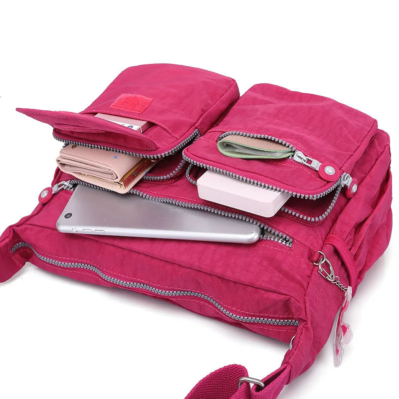 High Quality A4 Men Women Shoulder Messenger Bag Cross Body Large Capacity Purse Waterproof Lightweight Blue Purple Red M0938 241106