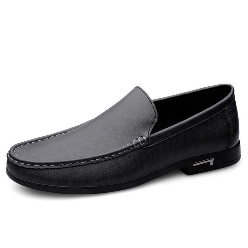 CMM New Leather Shoes Soft Soles for Mens Driving Shoe Covers Casual Shoes Bean Shoes Fashion Korean Version Trendy Mens Leather Shoes Mens Shoes