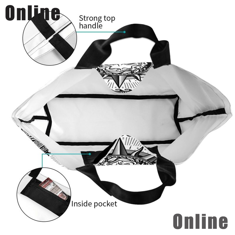 Sun with Face of The Greek and Roman God Apollo Tote Bag Casual Tote Bag Lady Shoulder Bag Reusable Shopping Bag Fashion Bag