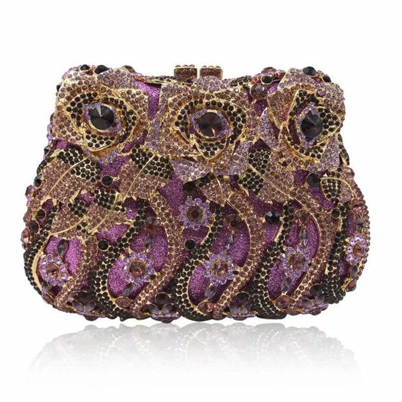 New Crystal Wedding Purse and Handbag Exquisite Chain Shoulder Bag Girls Mini Casual Cute Sequins Shoulders Messenger Handbags