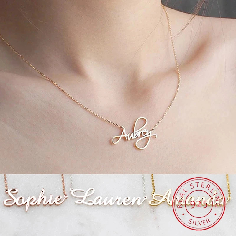 DODOAI 925 sterling silver name necklace custom necklace jewelry personalized letter necklace 241107
