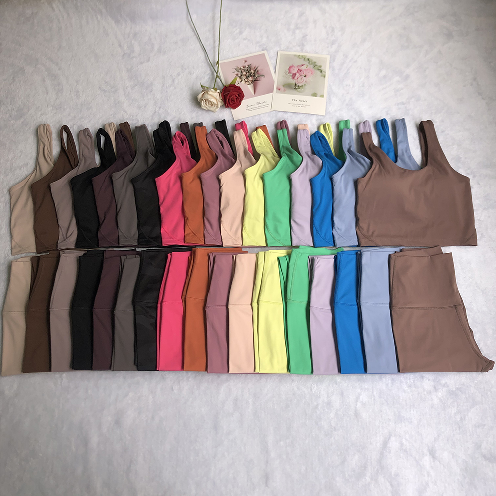 Yoga Set Two Pieces U Back Sport Bra Leggings Excerise Sport Gym Running Trainer Casual Long Pant Elastic High Waist Sportwear Suits