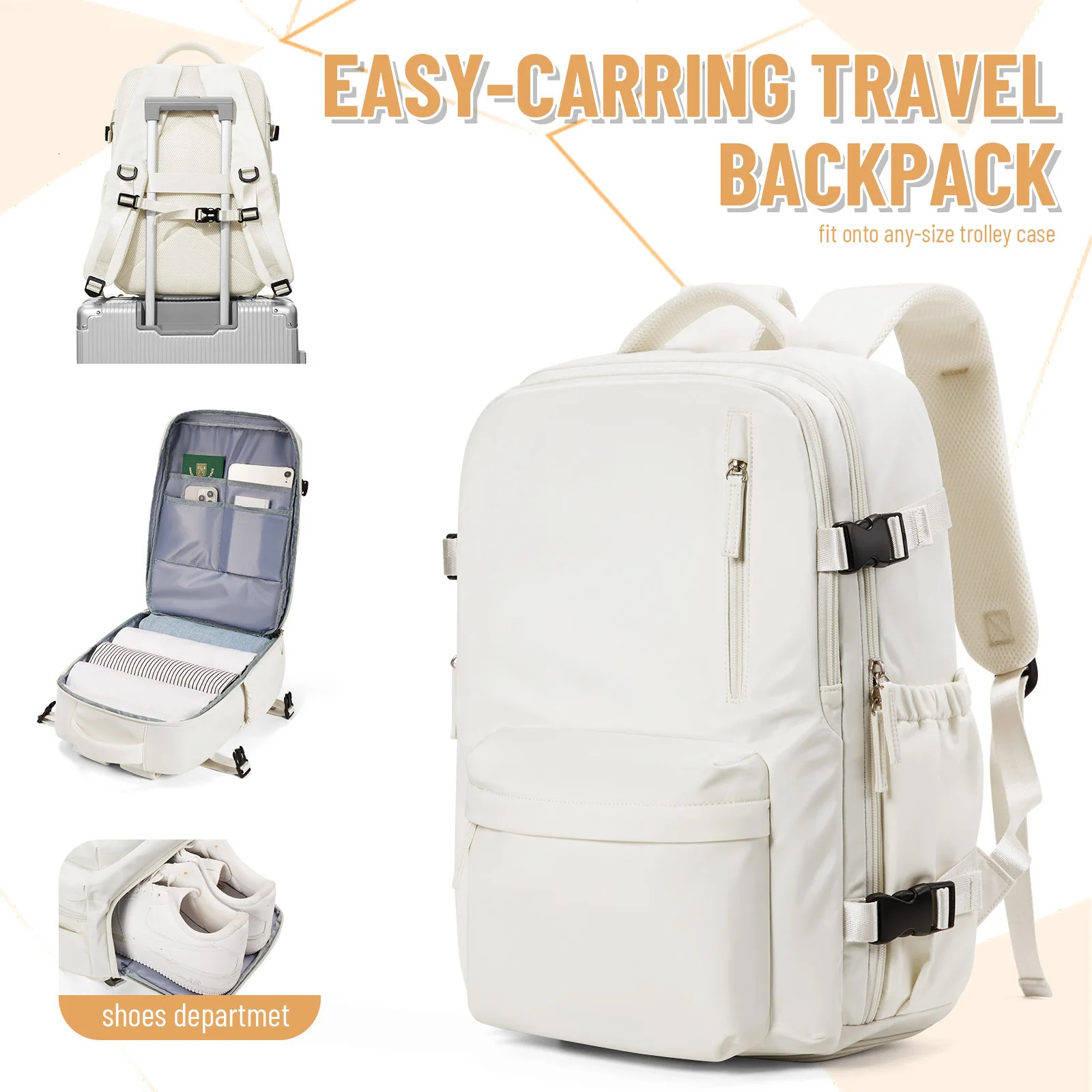 Backpack 44x29x19 mens travel backpack flight approved backpack business weekend laptop bag 241106