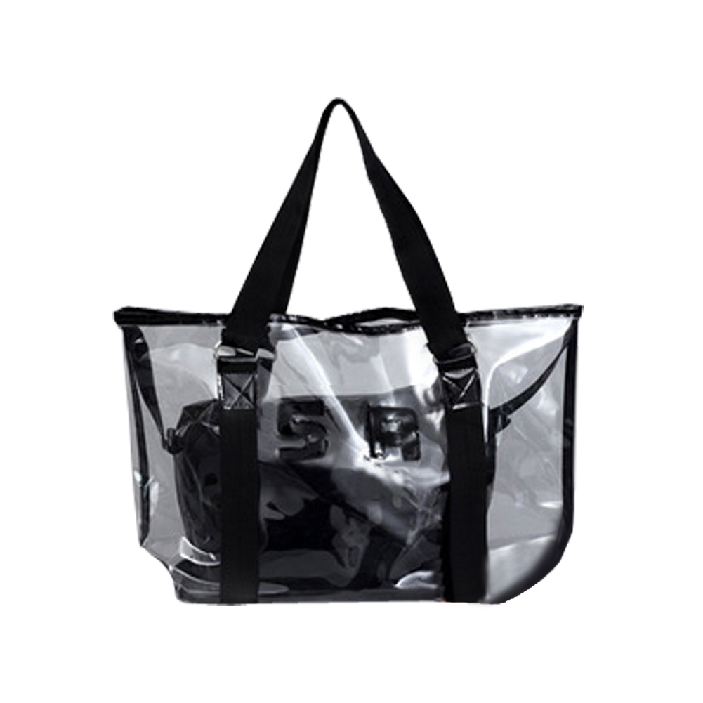 Fashion Transparent Crossbody Bag for Women Candy Color Letter Fashion Wild Shoulder Messenger Bag PVC Jelly Handbag Tote Bag