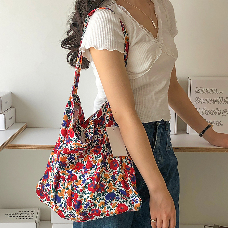 Woman Bags High-Capacity Leopard Print Women'S Shoulder Bag Ethnic Style Totems Canvas Shopper Bag Fashion Versatile White Brown
