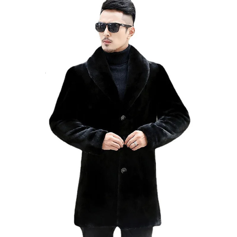 S-6XL size fashionable mens winter jacket black gray warm mint velvet mens jacket loose outdoor sports casual fur park 241107