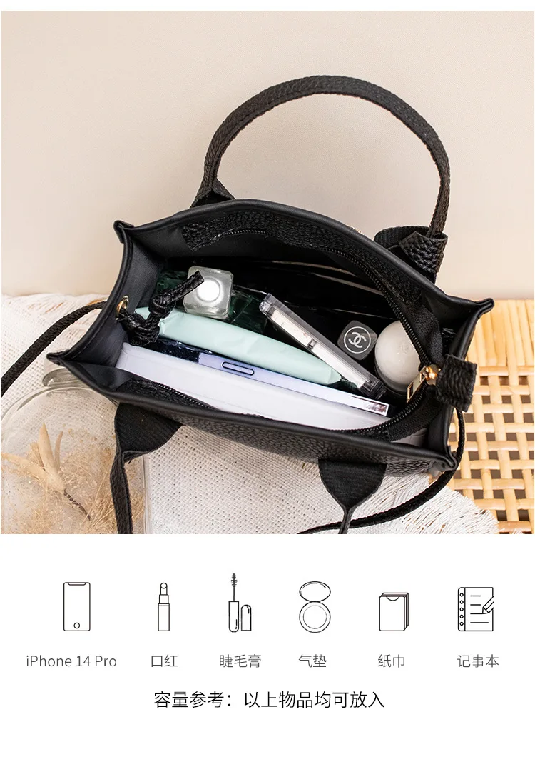Bag women 2023 trendy ladies bags fashion casual lychee pattern one shoulder small square bag