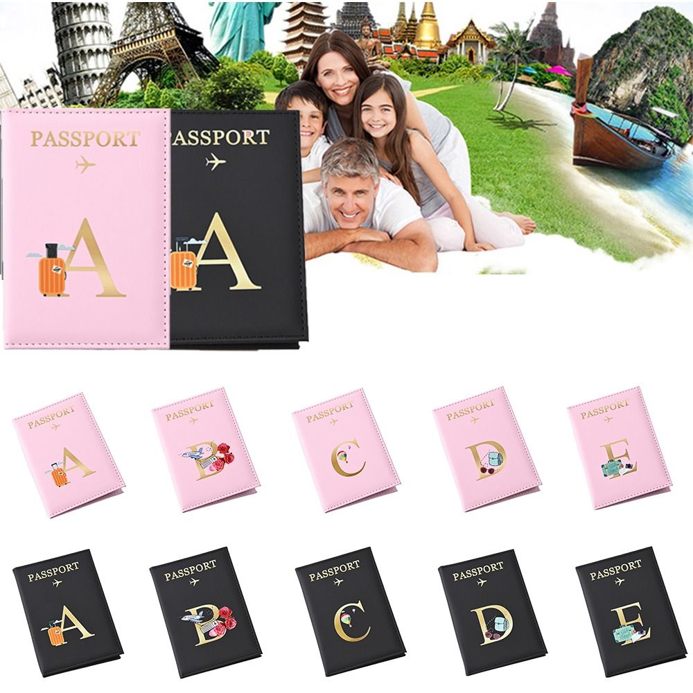 PU Leather Passport Cover Fashion Multi-card Letter Document Credit Card Case Waterproof ID Card Pouch Travel