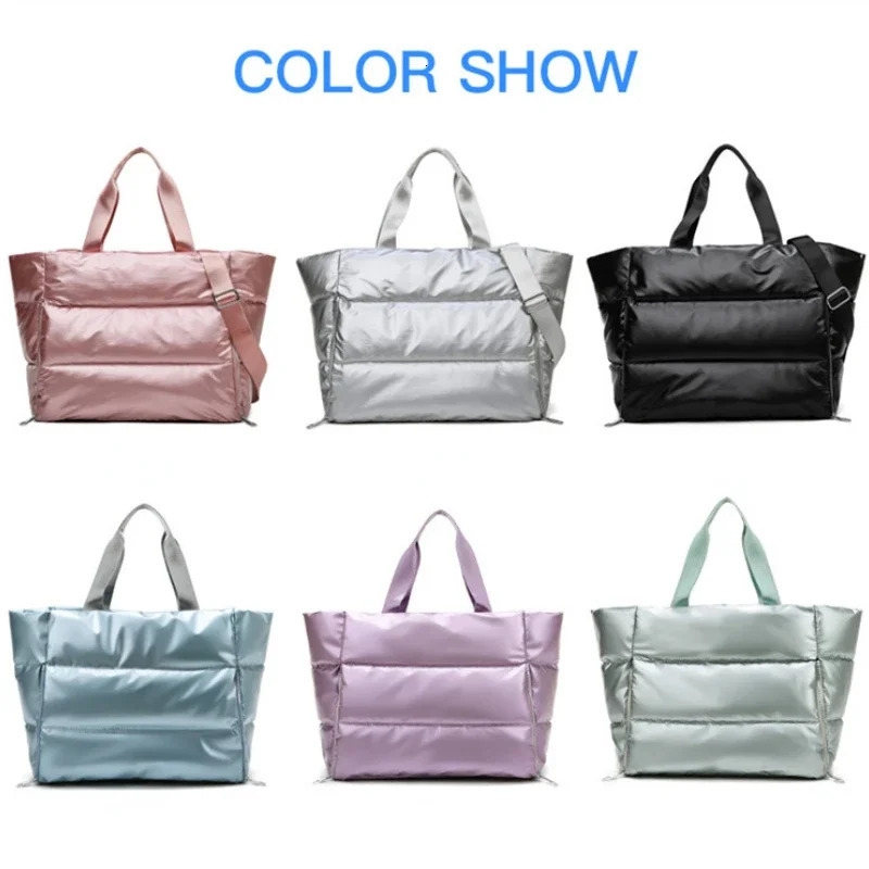 Womens sports bag waterproof swimming yoga mat pink weekend travel luggage bag womens sports and fitness shoulder bag 241115