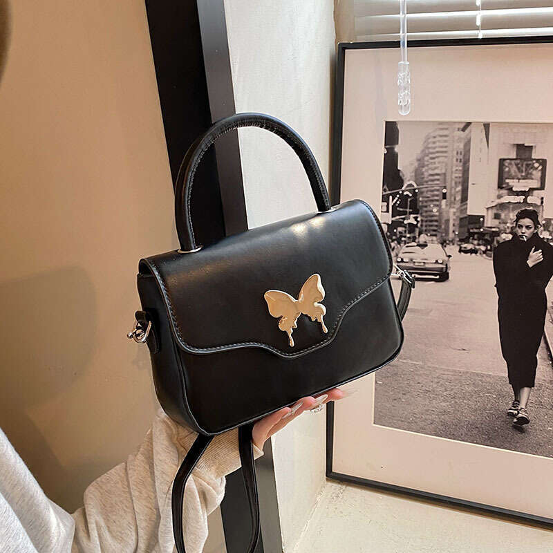 2024 new fashionable commuting bow shoulder stylish crossbody bag, women's hand-held small square bag